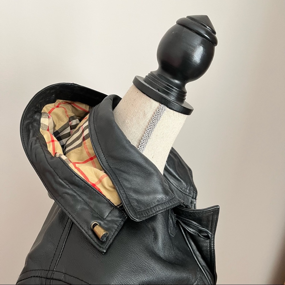 Vintage Leather Burberry Trench Coat